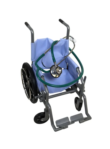 Invalidní vozík a stetoskopem — Stock fotografie