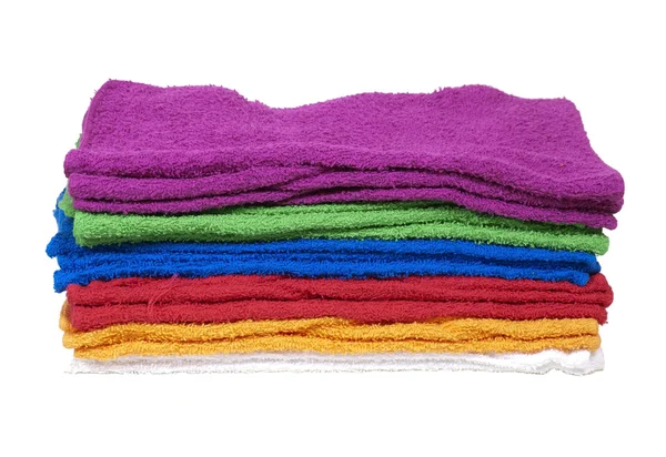 成堆的彩色毛巾 — 图库照片