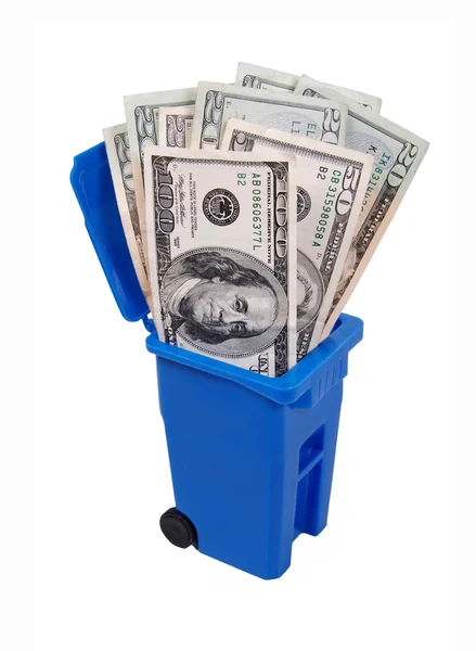 Reciclagem economiza dinheiro — Fotografia de Stock