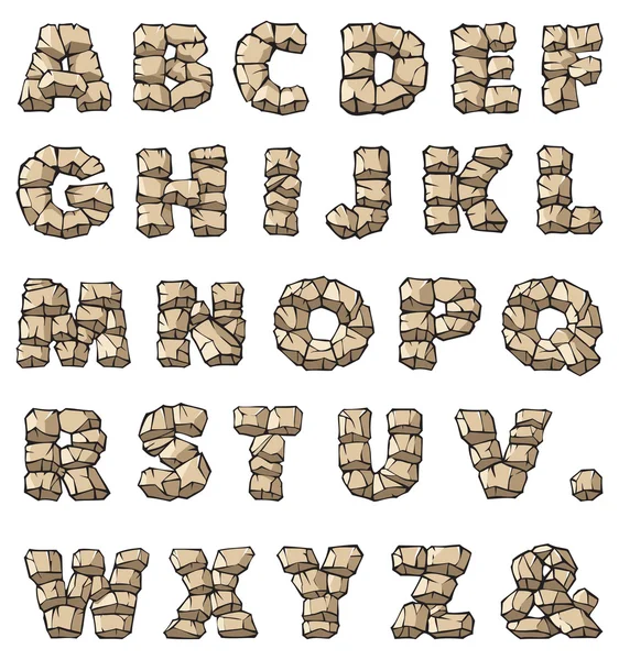 Alfabet kamienny — Zdjęcie stockowe