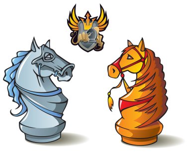 Chess set: Knights clipart