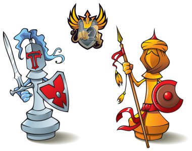 Chess set: Bishops clipart