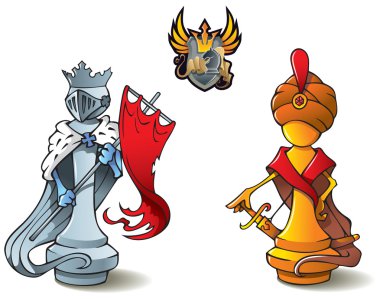 Chess set: Kings clipart