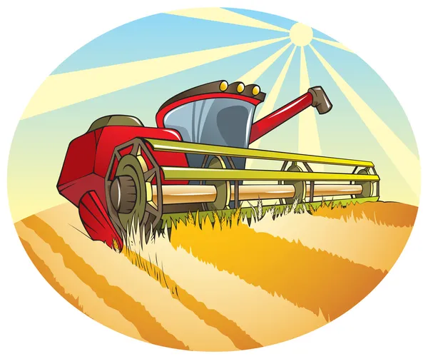 Máquina de colheita — Vetor de Stock