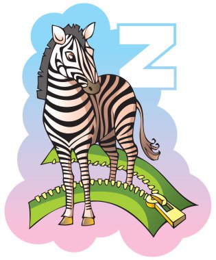 Children alphabet: letter Z clipart