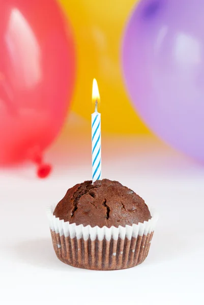Primer cumpleaños cupcake Fotos de stock libres de derechos