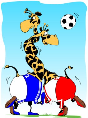 Giraffe Football clipart