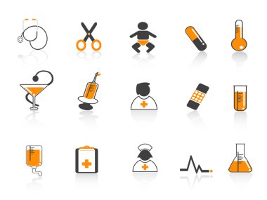 Medical icons set clipart