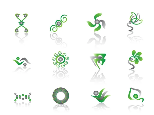 Grüne abstrakte Elemente — Stockvektor