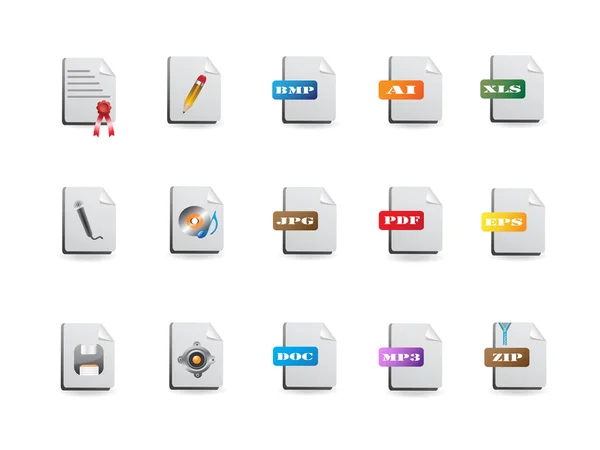 Set icone file — Vettoriale Stock