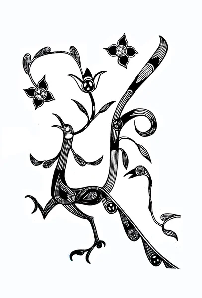 Çin'in fantastik phoenix desen — Stok fotoğraf