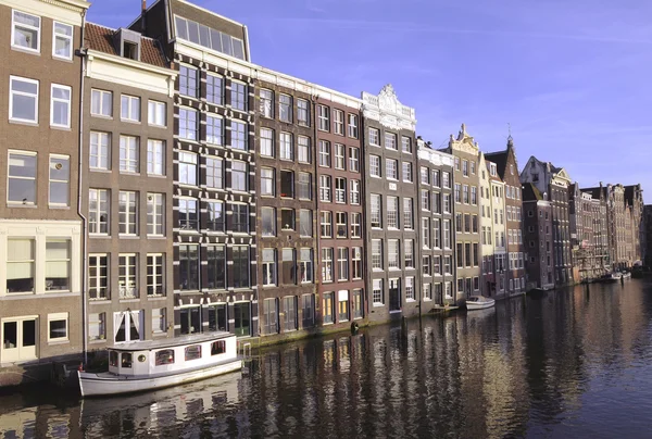 stock image Building and canal in amsterdam