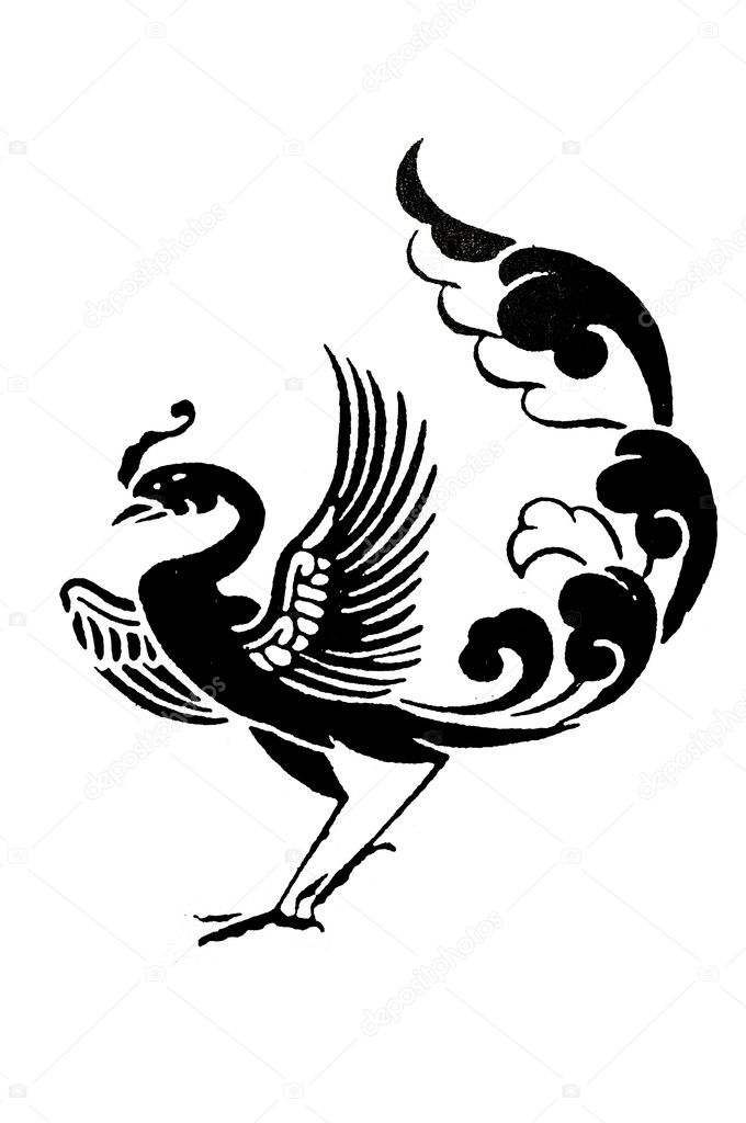Fantastic phoenix pattern of china