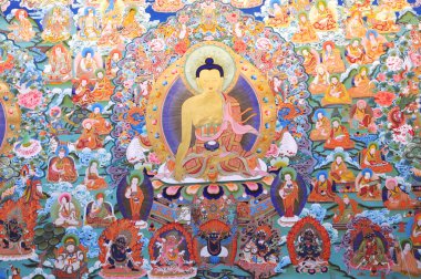 Buddhism painting artwork of tibet clipart