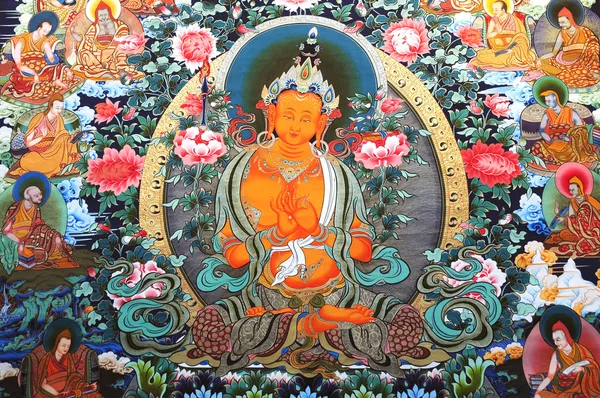 A buddhizmus festmény grafika, tibet — Stock Fotó