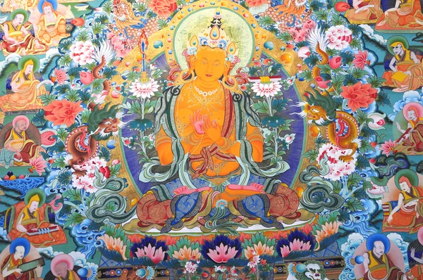 Buddhismus malba kresba z Tibetu — Stock fotografie