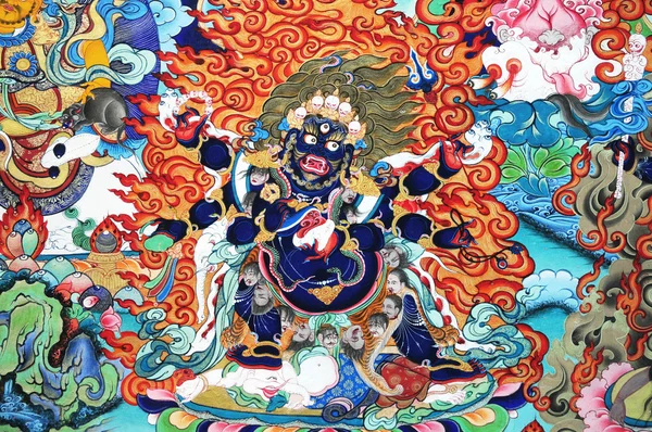 Budismo pintura arte do Tibete — Fotografia de Stock