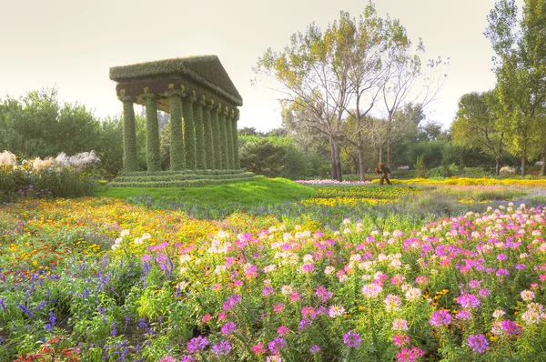 Fantástico lugar como el paraíso con flores y árboles —  Fotos de Stock