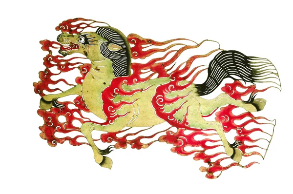 Latający koń z ogniem — Zdjęcie stockowe