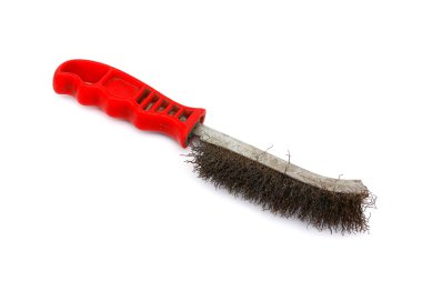 Brush for cleaning metal surfaces clipart