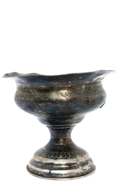 Antieke zilveren kom — Stockfoto