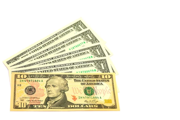 Банкноты десять долларов — стоковое фото