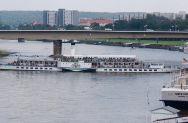 Almanya, dresden, satır elbe üzerinde