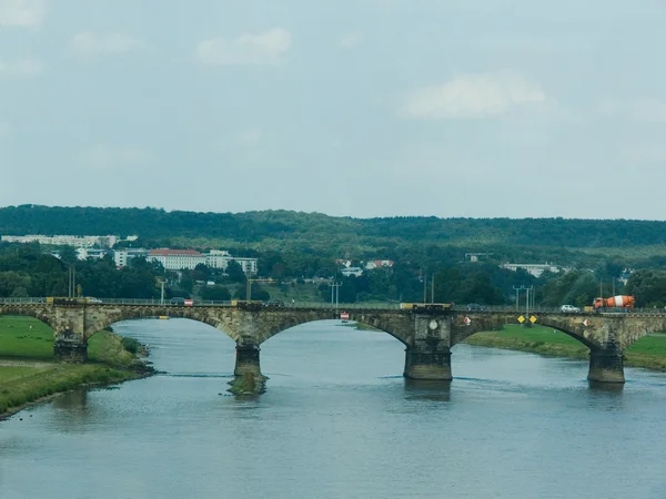 Germany, Dresden, bridge over Elbe — Stock Photo, Image
