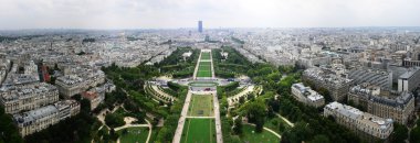 Panorama with Eiffel Tower, south-east clipart