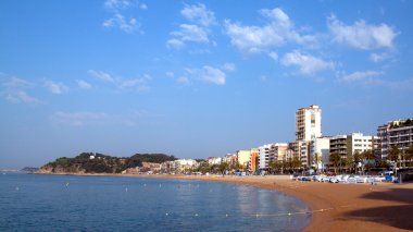 Beatch of Lloret de Mas, Spain early morning clipart