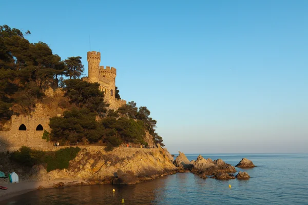 stock image Old castle on sunset