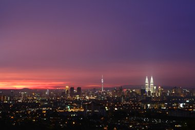 Kuala Lumpur skyline clipart