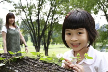 Curious girl clipart