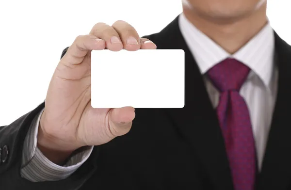 Biznesmen z karty — Zdjęcie stockowe