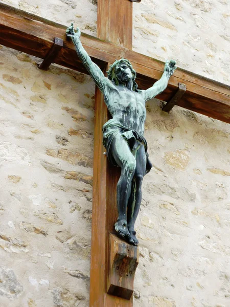 Ο Ιησούς Σταυρός σε έναν τοίχο — Φωτογραφία Αρχείου