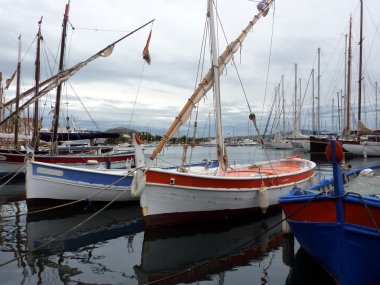 Boats at Sanary-sur-mer, France clipart