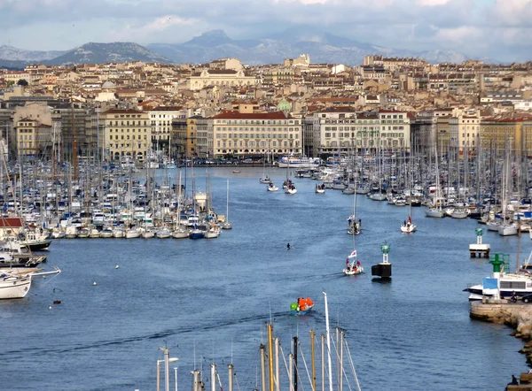 Marseille, régi kikötő, Franciaország — Stock Fotó