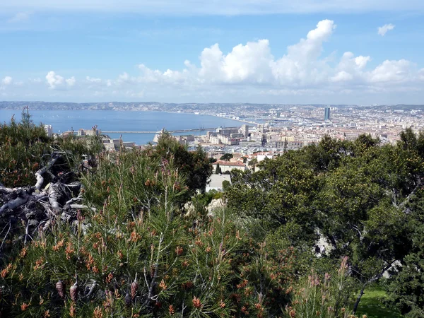 Vista de Marselha, porto velho, França — Fotografia de Stock