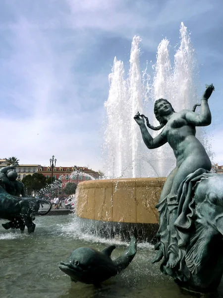 Fountain at Nice, Franciaország — Stock Fotó
