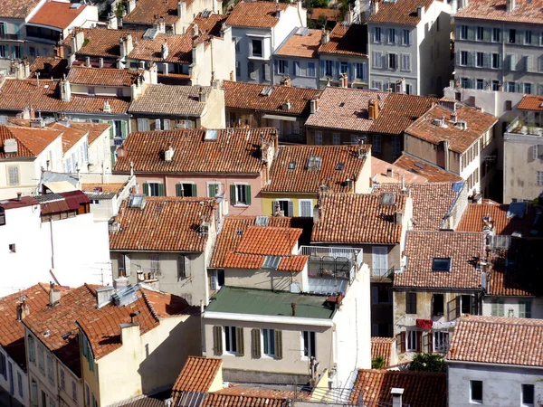 Daken in Marseille, Frankrijk — Stockfoto