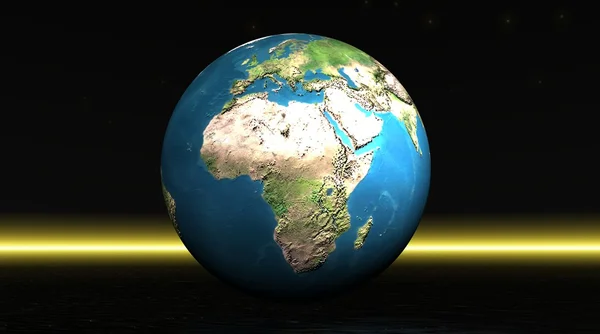 Jorden och gul ray — Stockfoto