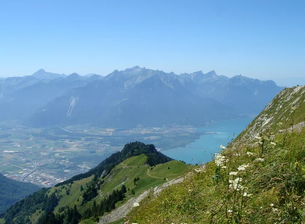 Vista de Villereuse da montanha dos Alpes — Fotografia de Stock