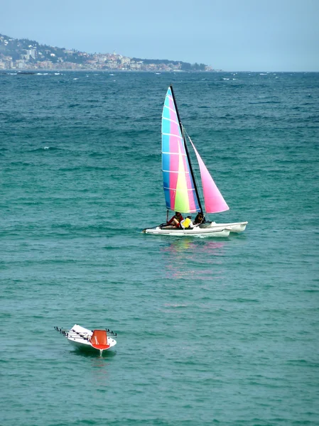 Very colored sailing boat — Stock Photo, Image
