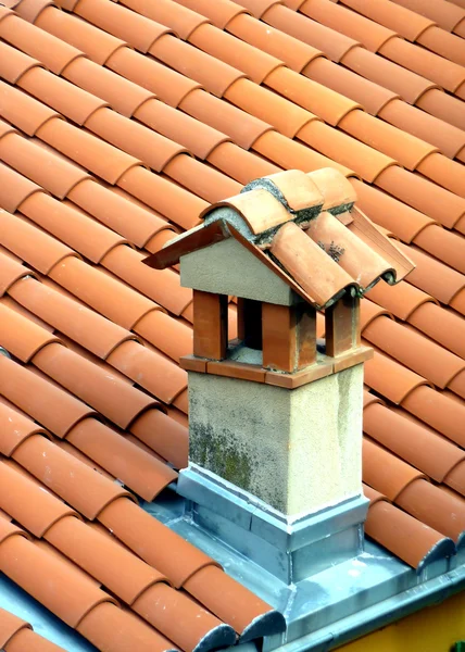 Red small chimney — Stock Photo, Image