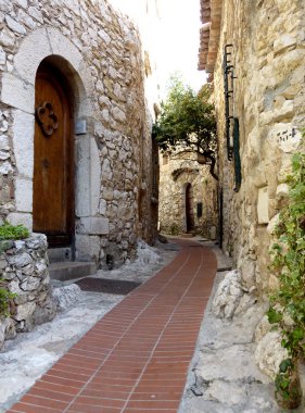 Eze old village street clipart