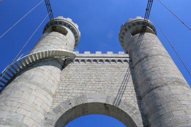 Towers of the bridge of the Caille, France clipart