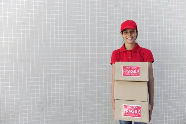 paketi dağıtım kurye. kopya alanı