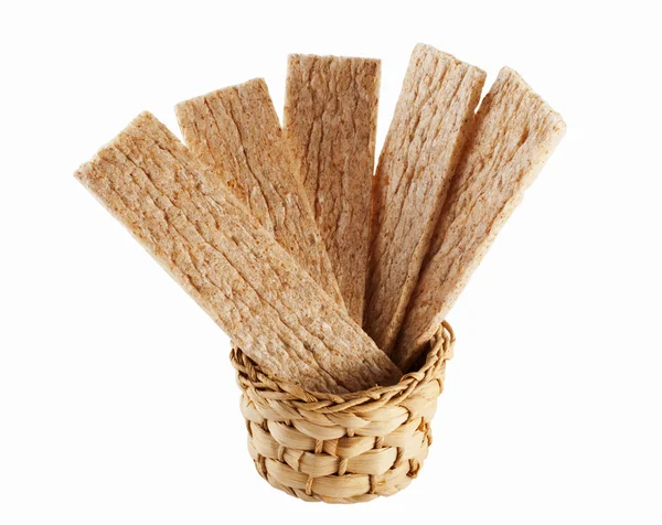 Pão de centeio na cesta — Fotografia de Stock