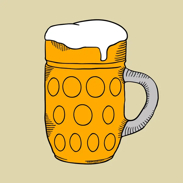 ビールのマグカップ — ストックベクタ