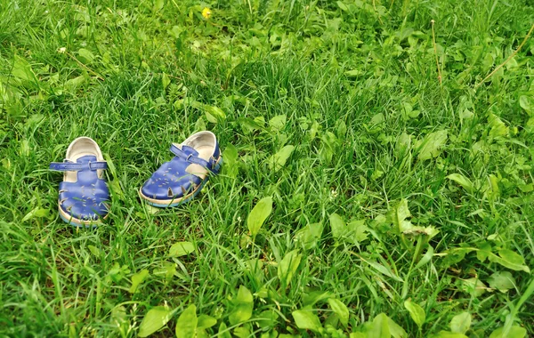 Barefoot on grass — Stock Photo, Image